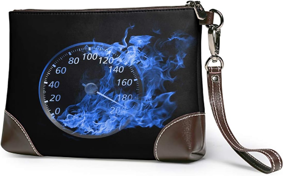 Emvency Wristlet Wallet Zipper 3D Speedometer Hi Res Rendering Lightweight Small Clutch Phone Wristlet Wallet with Strap for Women Man