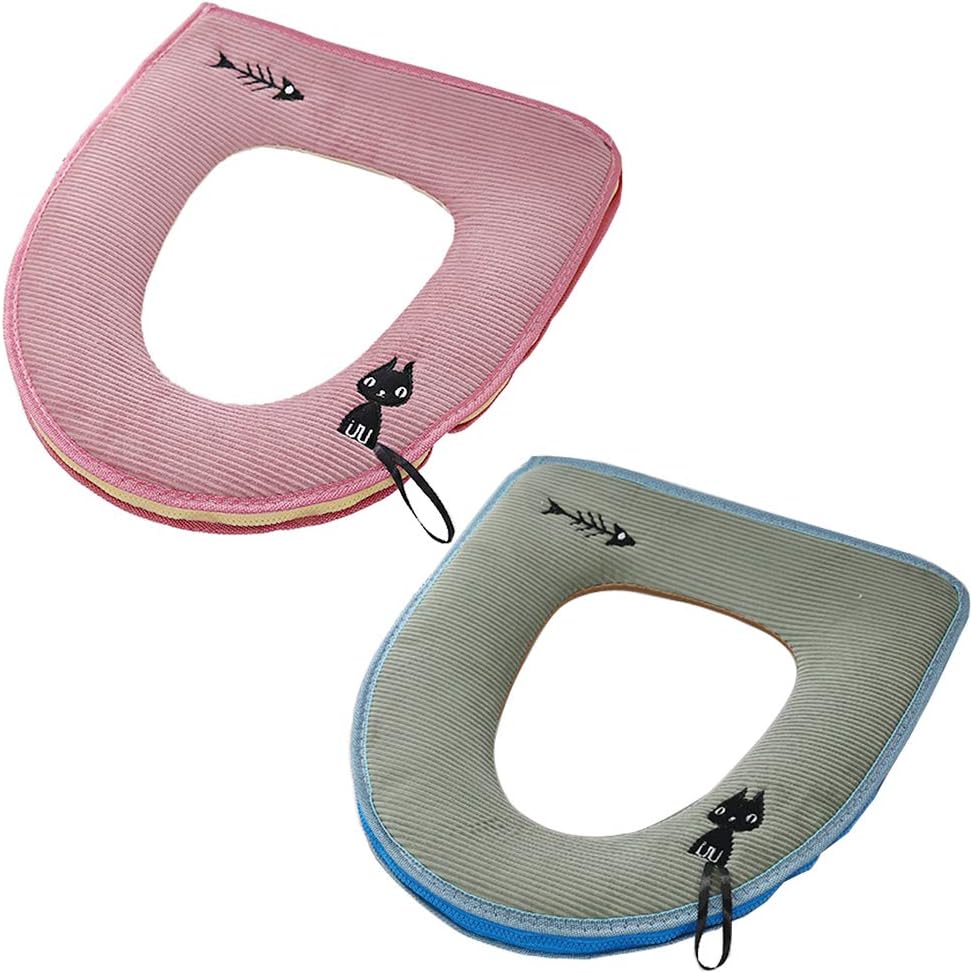 JPYH 2 Pcs Zipper Toilet Seat Cover