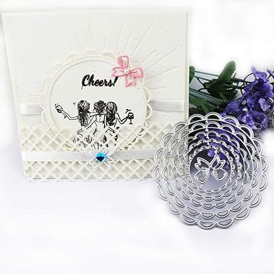 Cutting Dies Round with Bow Embossing Stencils for Card Making Scrapbooking