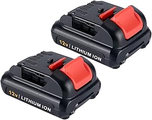 2-Pack 3000mAh 12V Replace for Dewalt Battery, Lithioum-ion Battery for Dewalt DCB120, DCB127, DCB123