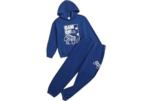 Cakaner Boys Sweatsuit Graphic Printed Hoodie Sweatshirt and Jogger Pant Sets Sizes 5-12