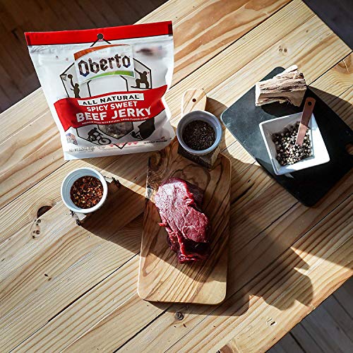 Oberto All-Natural Spicy Sweet Beef Jerky, 3.25 Ounce (Pack of 4) - Thumbnail 2