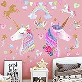 Unicorn Wall Decal, Stickers Children's Room Princess Decoration Wall Kids Room Decor Decals Bedroom for Girls