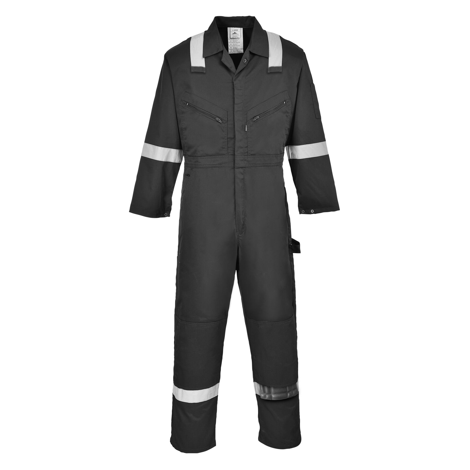 Portwest F813 Iona Polycotton Safety Work Coverall Black, S