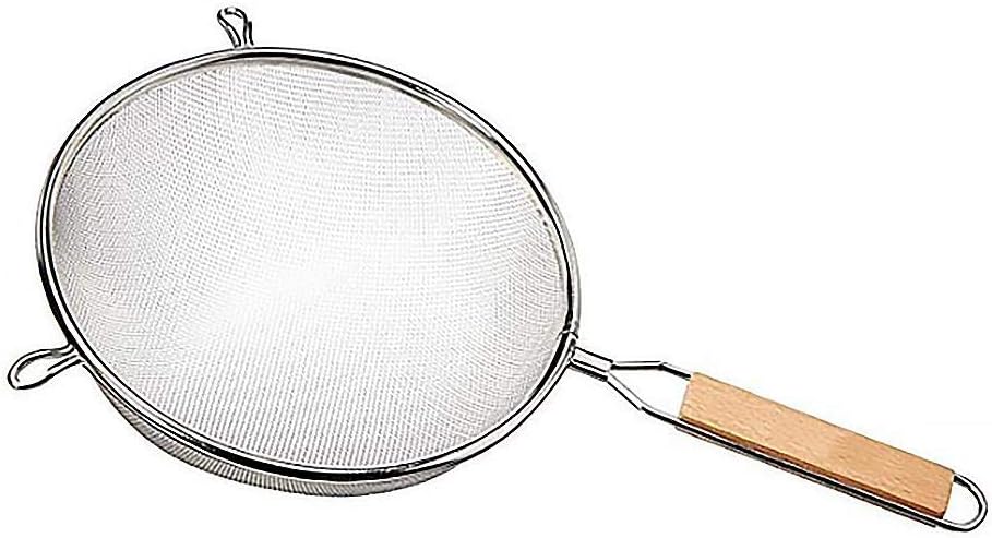 advancethy Strainer With Single Fine Mesh, 8-Inch/5.5-Inch Diameter, Medium, Stainless Steel, Tan