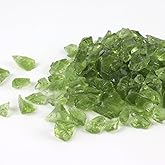 RUIRUI Fire Glass for Fire Pit, 10 Pounds Reflective Fireplace Glass 1/4 Inch Glass Rock for Outdoorliving and Indoors Firepit Glass Decoration (Dark Seagreen)