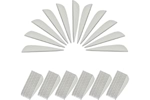 KURUGEILI 60PK 3 inch 4inch Plastic Arrow Fletching Arrow Vane TPU Fletchings for DIY Arrow Archery Bow