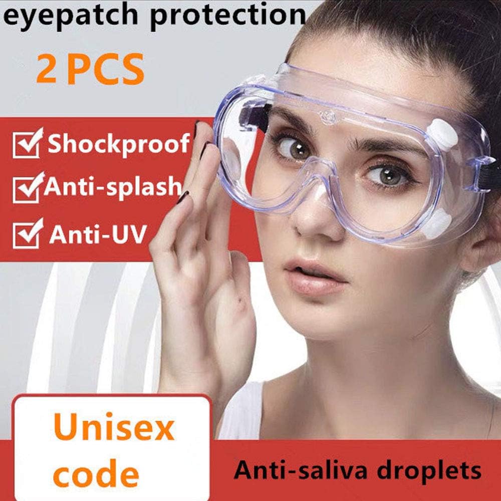 2PCS Safety Goggle Protective Eyewear,transparent and anti-fog design-high impact resistance-perfect eye protection, Anti Dust Eye Protection - High Definition Safety Protective Goggle