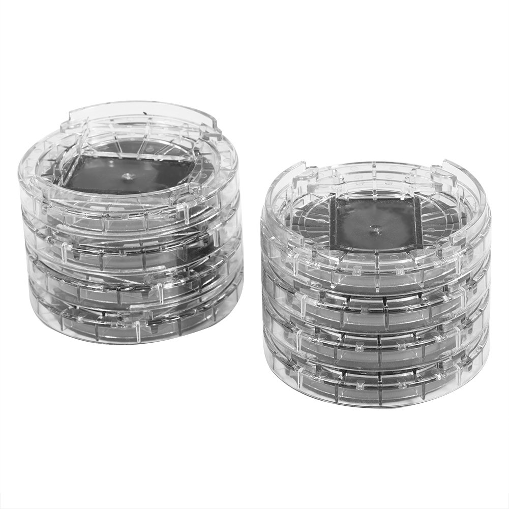 Adjustable Bed Risers Set of 8 Pieces Round Table Risers Stackable Furniture Risers For the Bed Sofa Chair Table Dresser (Transparent) 3.34 x 0.59 in