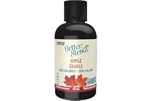 NOW BetterStevia Maple Zero-Calorie Liquid Sweetener, Keto Friendly, Suitable for Diabetics, No Erythritol, 59ml