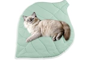 Cat Mat Pet Leaf Shaped Pad 67x50cm Breathable Durable Easy to Clean Pet Cool Mats for Cat and Small Dog use in Floor,Bed,Sof