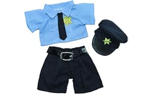 STUFFEMS TOY SHOP Policeman Outfit Fits Most 8"-10" Webkinz, Shining Star and 8"-10" Make Your Own Stuffed Animals and Build-A-Bear