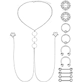 D.Bella 14G Nipple Rings for Women Nipple Piercing Jewelry Silver Rose Gold Black Nipple Ring with Choker Necklace Surgical Steel Nipple Jewelry 14mm 16mm Nipple Piercing Barbell