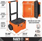 Klein Tools 54802MB MODbox Rolling Toolbox Modular Storage 10-Inch Wheels Handle view 3
