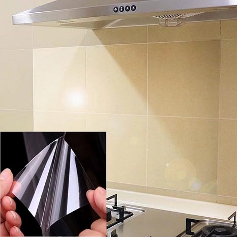 Amazon Com 4pcs Kitchen Transparent Backsplash Vinyl Film Wallpaper Stickers Waterproof Oilproof High Temperature Resistant Environment Friendly Pvc 17 5 X27 5 Arts Crafts Sewing