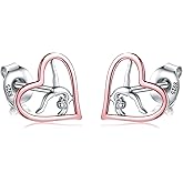 Gymnastics Gifts for Women Gymnast Stud Earrings 925 Sterling Silver Team USA Gymnastics Fashion Jewelry Sport Birthday Christmas Gifts