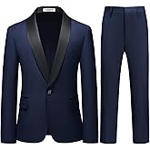 Lamgool Boys Suit Slim Fit 2-Piece Formal Set Tuxedo Blazer Jacket and Pants for Kids Prom Wedding Party Size 4-16 Years