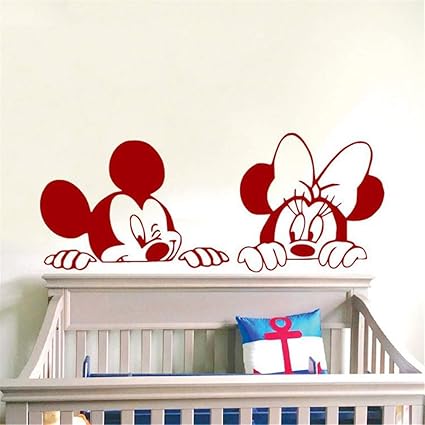 Stickers Muraux Dessin Anime Mickey Et Minnie Mouse Animaux Mignons Stickers Autocollant Pour Enfants Garcon Fille Chambre Decor Chambre Chambre D Enfant Amazon Fr Bricolage