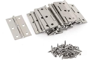 ZAQW 20Pcs Stainless Steel Folding Hinges 3 inch Door and Window Hinges assigned 120 Screws