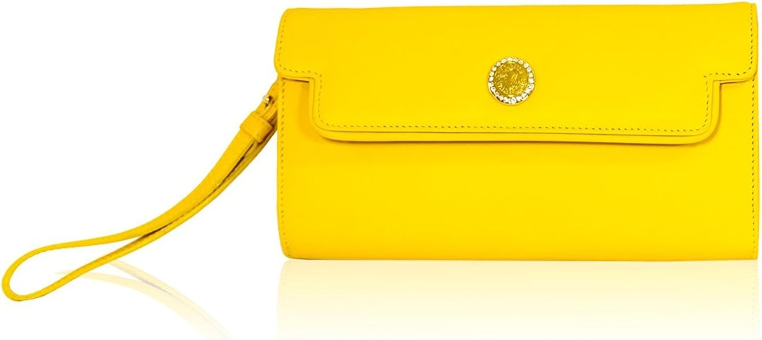 canary yellow clutch bag
