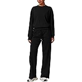 AGYMNX 2 Piece Sets for Women Sweatsuit Oversized Pullover Long Sleeve Sweatshirt Jogger Pants Outfits with Pockets Tracksuit