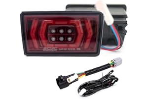 GAZOZ PERFORMANCE Exterior Accessories - F1 Hexagon Style 4th Brake Light Kit Rear Bumper DRL Red Bar/Clear Lens Compatible w