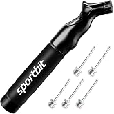 SPORTBIT Ball Pump for Sports Balls, Push &amp; Pull System | Portable Hand Pump - Volleyball Pump, Basketball Inflator, Ball Air Pump - Goes with 5 Needles Set