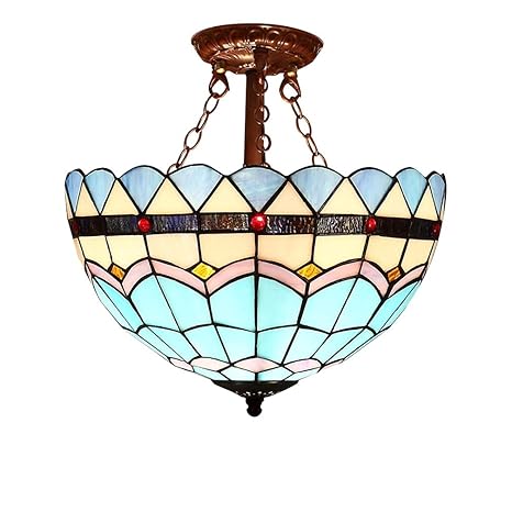 Tiffany Light Sanguinesunny Ceiling Lamp 11 8 Shade Blue