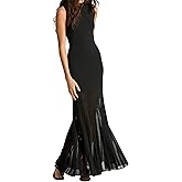 Michael Kors Womens Mock Neck Sheer Maxi Dress