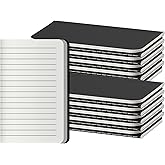 XYark Lined Pocket Notebooks, 20 Pack Small Notebook Bulk, 3.5x5.5 inch, A6 Size Thick 80GSM College Ruled Paper, Black Cover Mini Journal for Men, Women, Journaling & Business Notes