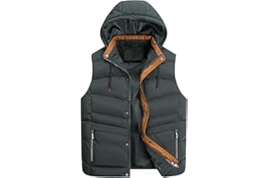 Ymosrh Coat For Men Casual Men's Vest Loose Autumn And Winter Warm Down Cotton Vest Coat Varsity Jacket