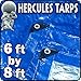 6' x 8' - Tent Shelter Tarp Cover Waterproof Tarpaulin Plastic Tarp Protection Sheet for Contractors, Campers, Painters