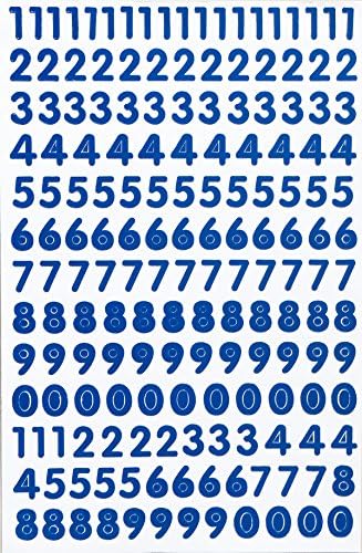 Jazzstick Small Number 0-9 Decorative Sticker Value Pack Bulk 5 sheets Navy Blue 14E