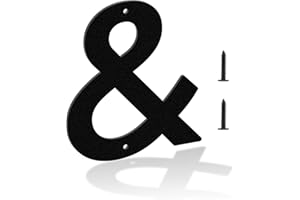 4 Inch Metal House Numbers, Black Modern Minimalist Address Numbers, Waterproof and Rust-Proof Letters and Numbers, Suitable 