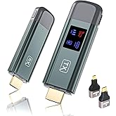 Wireless HDMI Transmitter and Receiver, TTQ Wireless HDMI Extender 4K Supported, Metal Housing, LED Display, 100FT Range, 2.4G&5G, for PC/Laptop/Camera/HDTV/Projector/TV Box, No App/Bluetooth Needed