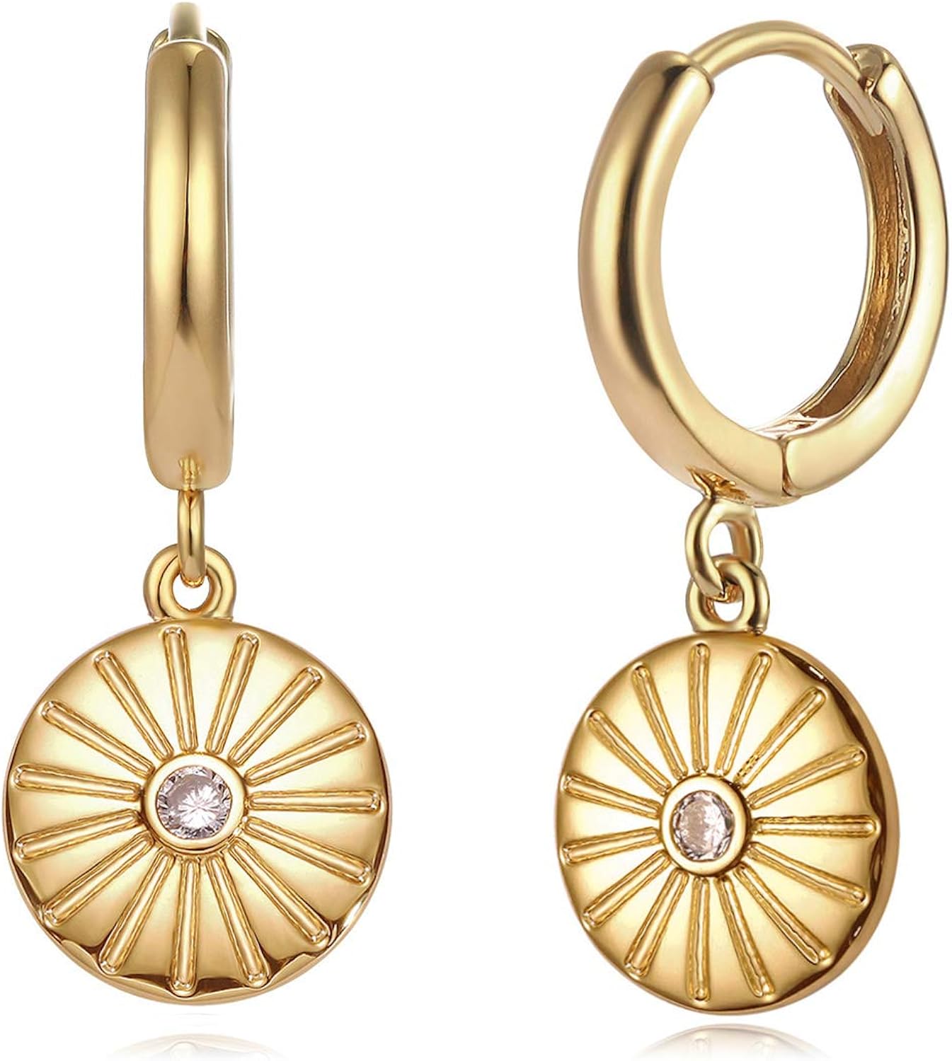 MYEARS Women Evil Eye Earrings Gold Stud Hoop Huggie Opal Green Crystal Turquoise CZ Inlay 14K Gold Filled Tiny Boho Beach Simple Delicate Handmade Hypoallergenic Luckily Jewelry Gift