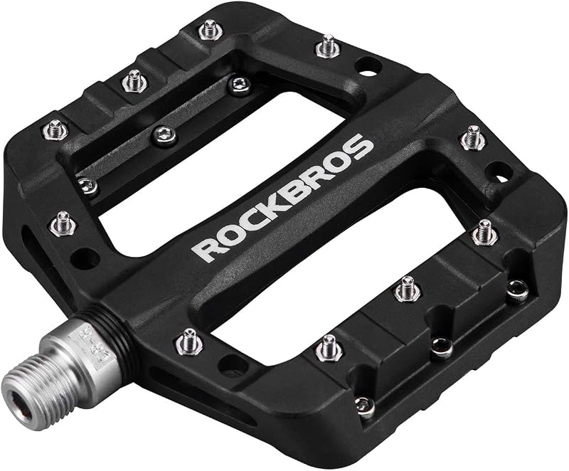 ROCKBROS Nylon Fiber Bike Pedals 9/16 Wide Platform With 3 Bearings