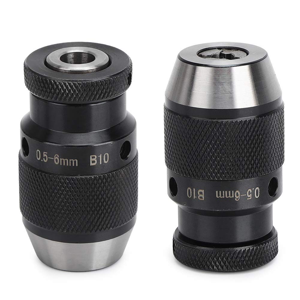 B10 Self-Locking Chuck, 0.5-6mm Keyless Cemented Carbide Chuck, Self-Tightening Chuck, for Milling Lathe Drill, CNC Parts