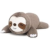 SQEQE Weighted Stuffed Animals Sloth Plush, Weighted Sloth Stuffed Animals Plushies, Soft Pillow Toy for Kids Adults, Valentines Gifts, Birthday Presents 13.8 Inch, 1.7 Lbs