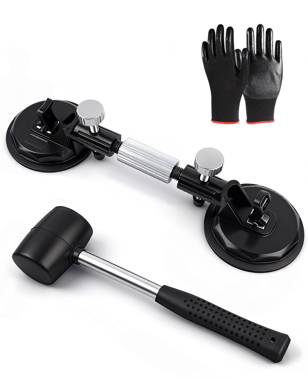 Photo 1 of Aiuulu 3 Pcs Laminate Floor Gap Tightener Repair Tool Set, Heavy Duty Aluminum Flooring Suction Cup Tool Gap Fixer (Can not be Used on Rough or Uneven Surfaces)