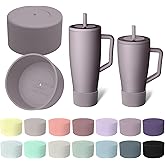 Kaitiaki 2Pcs Silicone Boot Compatible with Brumate Era 40 oz 30 oz Tumbler, Anti-Slip Bottom Sleeve Cover Bumper, Protective Water Bottles Accessories, BPA-Free (Lilac Dusk)