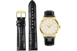 Danxancy Genuine Leather Watch Bands,Quick Release Italian Alligator Grain Calfskin Genuine Leather,Business Casual Universal Watch Strap Replacement Band Strap for Men Women