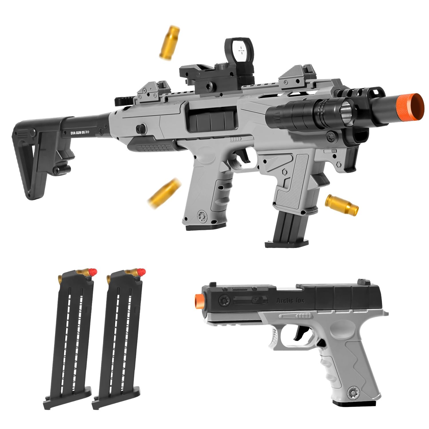 Photo 1 of Soft  Toy  Blaster, Realistic Toy Dart Hand Gun Soft Bullet Pistol Foam Shell ejecting Blasters, Gifts for Boys Girls Adults Age 8+