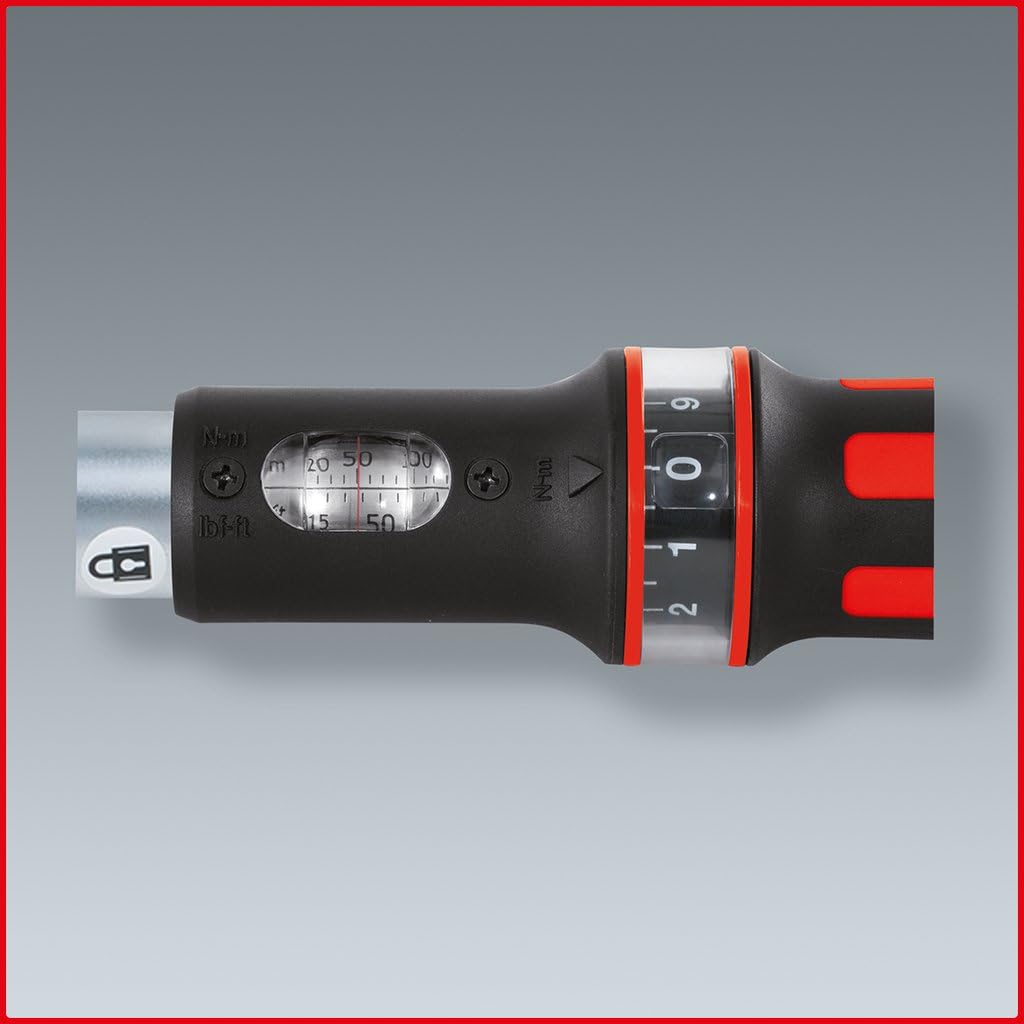 KS Tools 516.6542 Ergotorqueprecision 1/2" Ratcheting Torque Wrench, 40-200 Nm, Red - Image 4