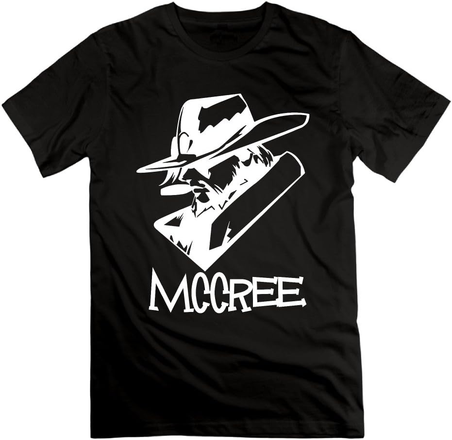Overwatch Men's McCree Head Logo Cool - Tshirt Black
