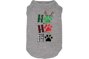 WEOKWOCK Dog Merry Christmas Costumes Dog Merry Shirts Funny Graphic Print Vest for Small Large Dog Gift for Puppy Christmas (Small, Grey-2)