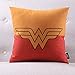 Createforlife Cotton Linen Square Decorative Throw Pillow Case Cushion Cover Creative Cartoon Wonder Woman 18