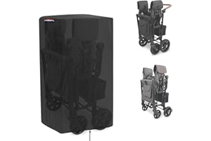 Fizentia Wagon Cover for Wonderfold Wagon W2 (Cover Only),Waterproof 420D Wagon Stroller Cover for Wonderfold W2 Luxe,W2 Elite,W2 Original with Handle Adjustable Drawstring (25" L x 20" W x 31" H)