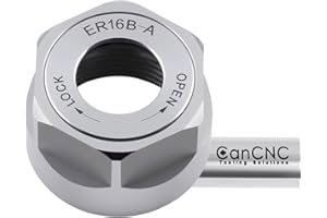CanCNC Tooling Solutions ER16B-A Hex Collet Chuck Nut, Balanced to 18,000 RPM at G2.5, 0537-1600