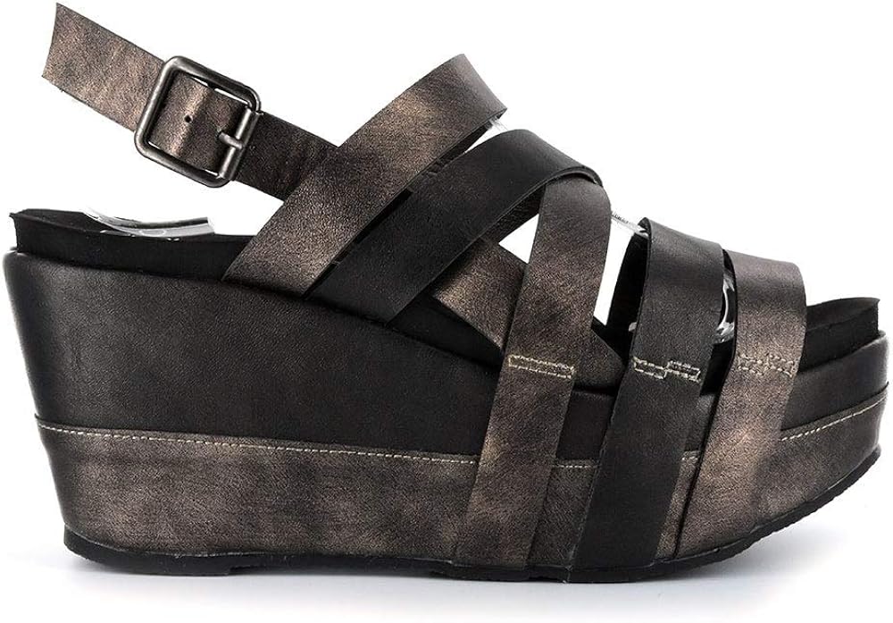 Corkys Womens Shasta Null Wedges Casual High Heel 3" & Up Black Shoes